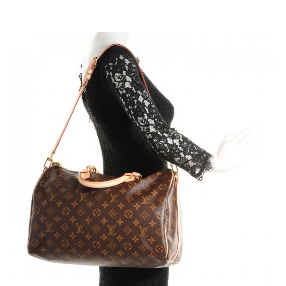 Authentic Louis Vuitton speedy 35 bandouliere monogram with strap LIKE NEW - Picture 4 of 13